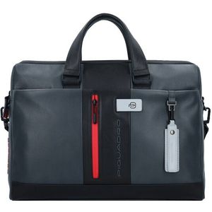 Piquadro Urban aktetas Leer 42 cm Laptopvak grey black