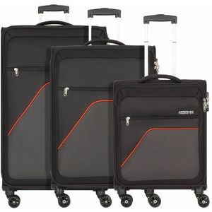 American Tourister Sky Surfer 4 wielen Kofferset 3-delig black-red2