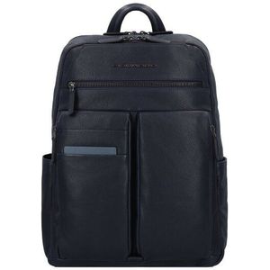 Piquadro Paavo Dagrugzak Leer 43 cm Laptop compartiment  blauw
