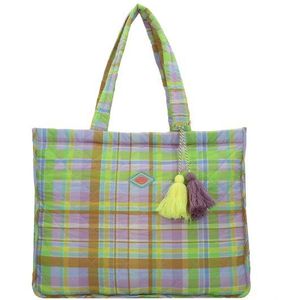 Shopper - Katoen Popeline - Gewatteerd - Inclusief Kwastjes - 46 x 11 x 37 cm
