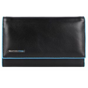 Piquadro Blauwe Vierkante Portemonnee RFID Leer 16 cm black