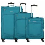 American Tourister Summer Session 4 wielen Kofferset 3-delig blue-light blue