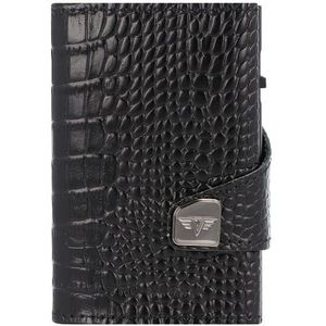 Tru Virtu Click & Slide Creditcardetui Portemonnee RFID Leer 6,5 cm  zwart