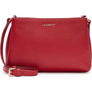 Lazarotti Bologna Leather Schoudertas Leer 23 cm red