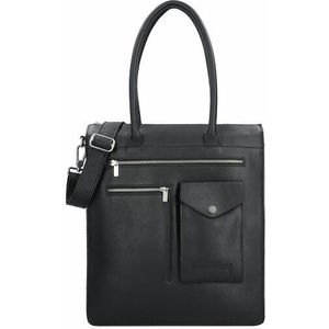 Cowboysbag Koffer Leer 35 cm Laptop compartiment black