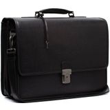 The Chesterfield Brand Glenwood Aktetas Messenger Leer 42 cm Laptop compartiment black