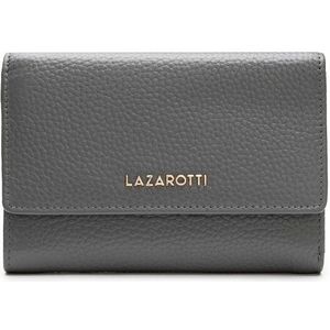 Lazarotti Bologna Leather Portemonnee Leer 14 cm grey