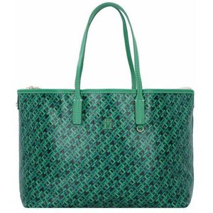 Tommy Hilfiger TH Monoplay Leather Shopper Tas 36 cm olympic green