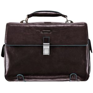 Piquadro Blue Square Briefcase I Leder 44 cm Laptopcompartiment mahagonibraun