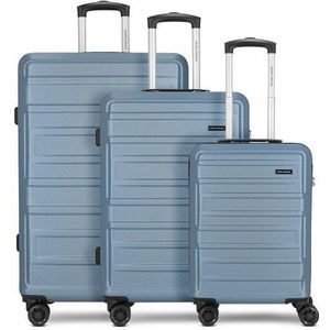 Worldpack New York 2.0 4 wielen Kofferset 3-delig blue-metallic