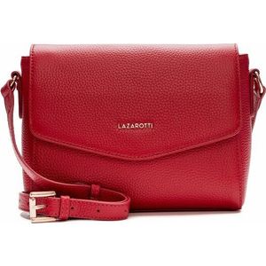 Lazarotti Bologna Leather Schoudertas Leer 22 cm red