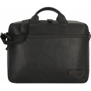 Jost Stockholm aktetas Leer 36 cm Laptopvak schwarz