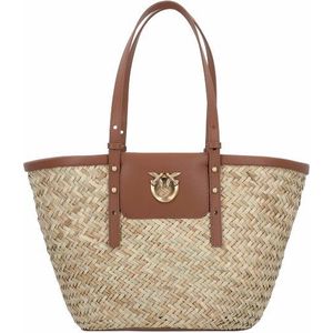 PINKO Love Summer Shopper Tas 29 cm naturale-cuoio-antique gold