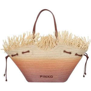 PINKO Pagoda Shopper Tas 27 cm fucsia-arancione-naturale