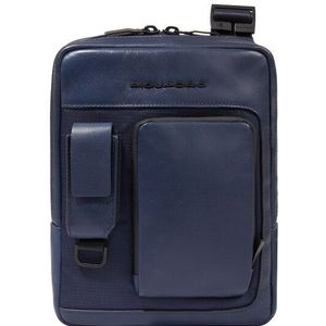 Piquadro W131 Mini tas Schoudertas RFID-bescherming Leer 17 cm blue