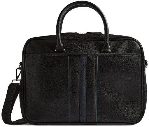 Ted Baker - Kenriik Stripe - Business Tas - Black - PU - Document Bag