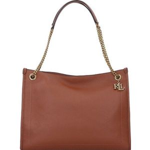 Lauren Ralph Lauren Bradley Shopper Tas Leer 35.5 cm  bruin