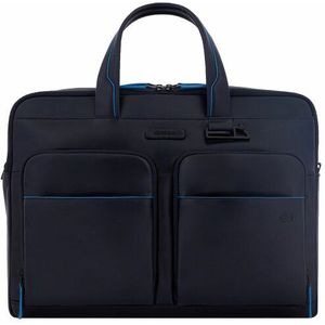 Piquadro B2 Revamp Koffer RFID-bescherming Leer 42 cm Laptop compartiment blue