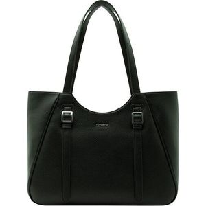 L.CREDI - Panja - Shopper - Zwart - Kunstleer - 37 cm - 14 L