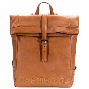 Farmhood Memphis Rugzak Leer 41 cm Laptop compartiment cognac