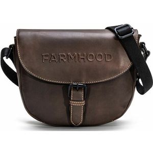 Farmhood Nashville L Schoudertas Leder 25 cm dark brown