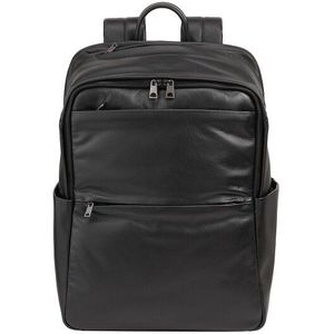 DuDu - Sydney - Dagrugzak - Zwart - Leer - 42 cm met Laptopcompartiment