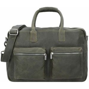 Cowboysbag The College Bag Briefcase Leather 42 cm Laptop Compartment dark green