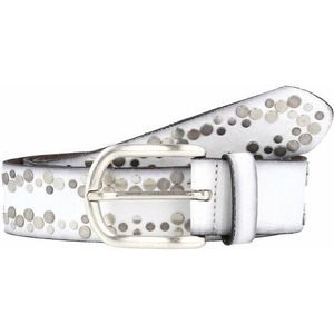 Vanzetti Studded riem leer offwhite 90 cm