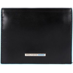 Piquadro Blauwe Vierkante Portemonnee Leer 11 cm  blauw