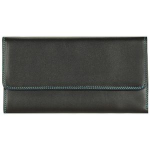 Mywalit Tri-fold Zip Wallet Leren Portemonnee 17 cm black-pace