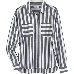 Aigle Dames blouse Eloar, blauw-wit, Maat: XS