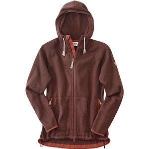 Fjällräven Dames Fleecejack Övik Fleece Hoodie W, rood, Maat: XS