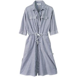 Aigle Dames Blousejurk Boehmeria, blauw-wit, Maat: 36