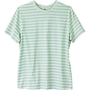 Fjällräven Dames T-Shirt Striped T-Shirt W, groen-wit, Maat: XS