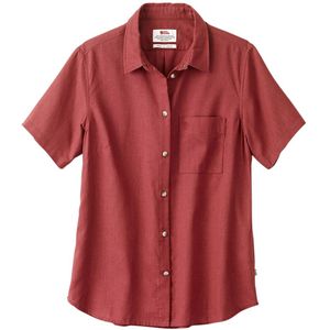 Fjällräven Dames blouse Övik Travel Shirt SS W, rood, Maat: XS