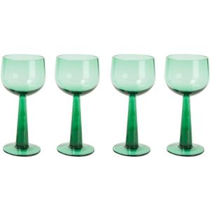 HKliving The Emeralds wijnglas 20 cl set van 4