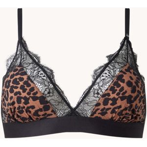 Love Stories Love Lace bralette met panterprint en kant