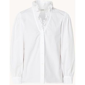 Sandro Blouse met opstaande kraag en ruches