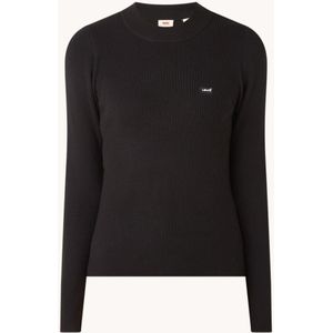 Levi's Caviar ribgebreide sweater met ronde hals