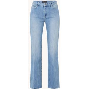 Expresso High waist flared jeans met lichte wassing