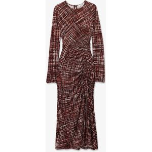 Reiss RIYO Printed Ruched Midi Dress