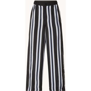 Vanilia High waist wide fit pantalon met streepprint