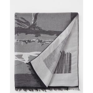 Emporio Armani Sjaal in wolblend met print 180 x 75 cm