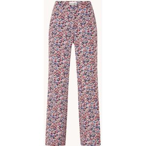 Fabienne Chapot Puck high waist wide fit pantalon met bloemenprint