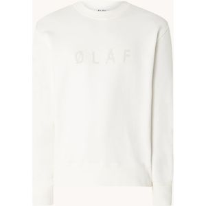 OLAF Cross Stitch oversized sweater met logoborduring