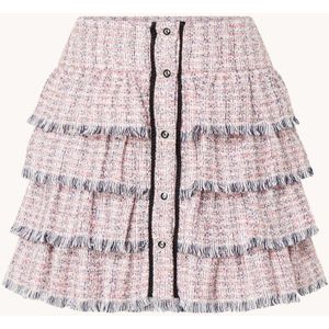 Maje High waist minirok in tweed-look met lurex