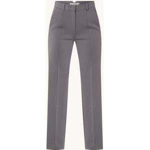 Beaumont Yuka high waist straight fit pantalon met persplooi