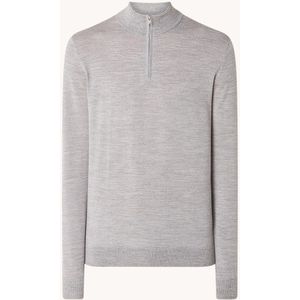 Reiss Blackhall fijngebreide pullover met halve rits van merino wol