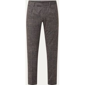 Strellson Kynd slim fit pantalon met gemêleerd dessin en steekzakken