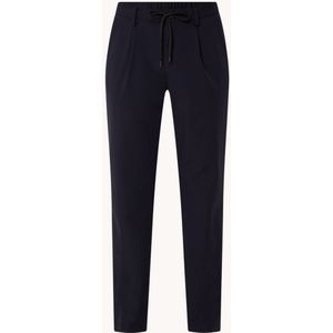 Boggi Milano Straight fit pantalon van travelstof met steekzakken